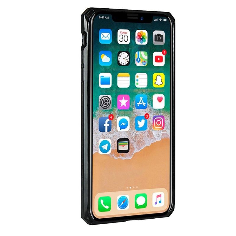 Mobilskal För iPhone X / XS Läderkorthållare