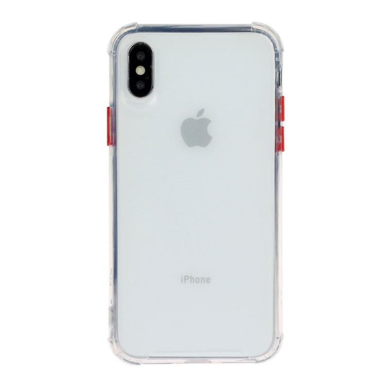 Skal För iPhone X / XS Hemming Halvtransparent Med Färgknapp