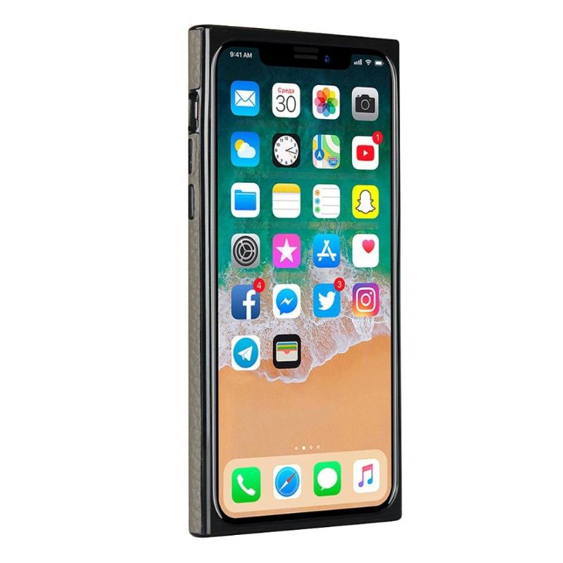 Skal För iPhone X / XS Lädereffekt Med Rem