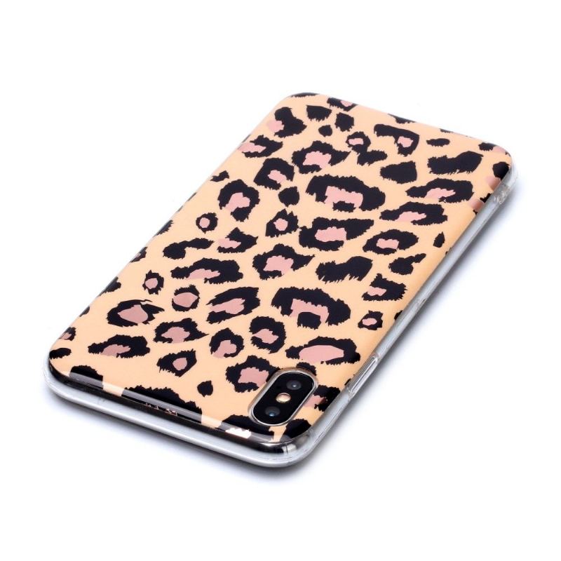 Skal För iPhone X / XS Leopardmönster