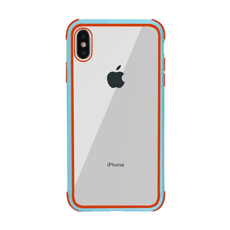 Skal För iPhone X / XS Transparent Konturfärgad