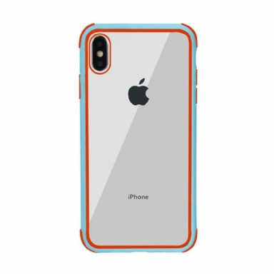 Skal För iPhone X / XS Transparent Konturfärgad