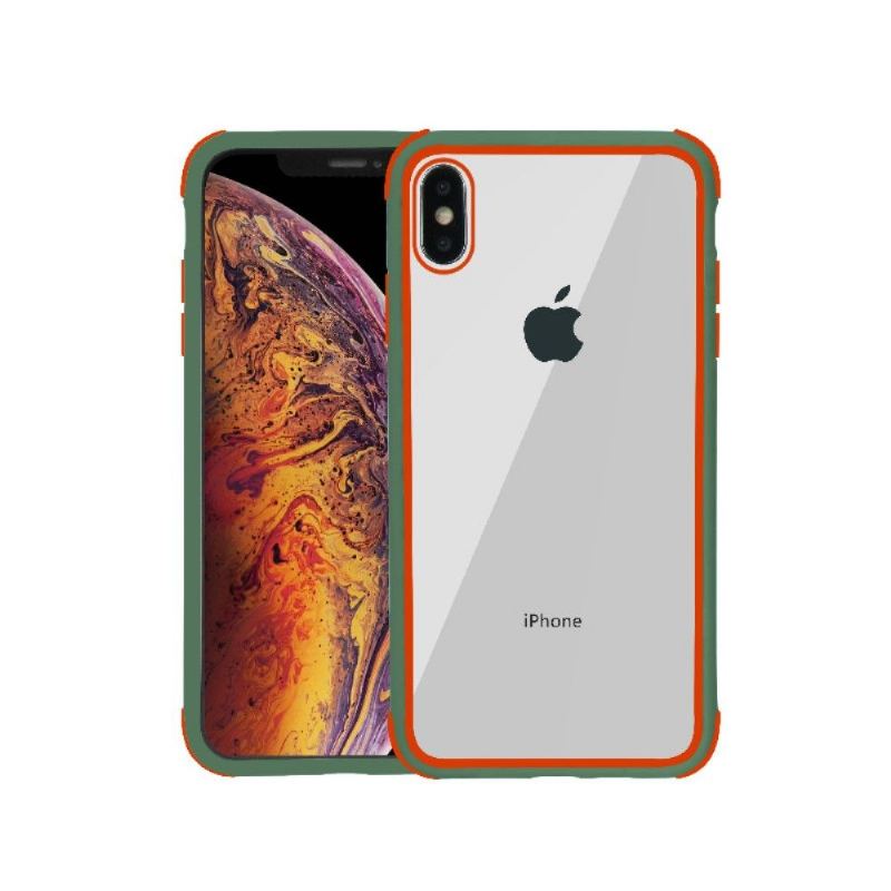 Skal För iPhone X / XS Transparent Konturfärgad