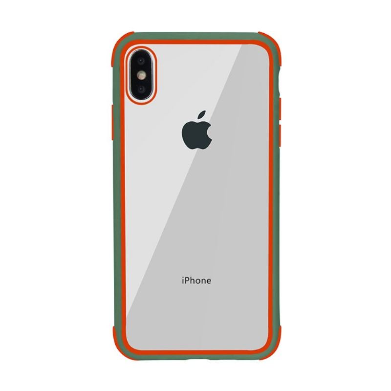 Skal För iPhone X / XS Transparent Konturfärgad