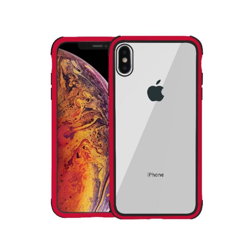 Skal För iPhone X / XS Transparent Konturfärgad