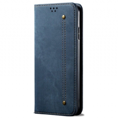 Folio-fodral Vivo Y22s Läderfodral Denim Tyg