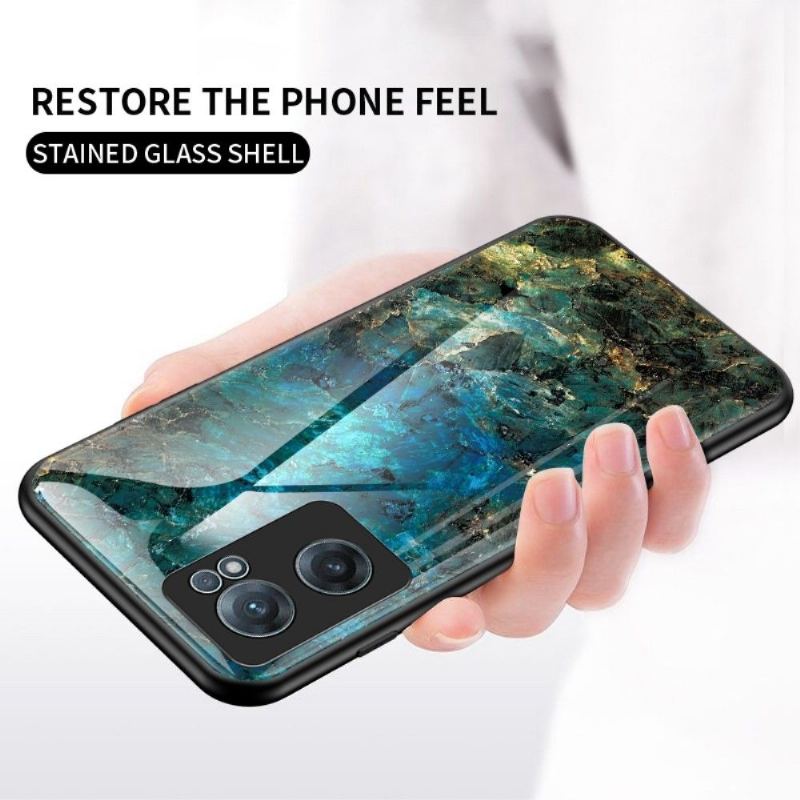 Skal För OnePlus Nord CE 2 5G Bedrijf Ocean Marble Glass Back