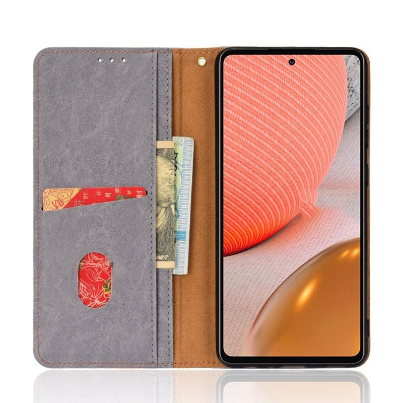 Folio-fodral För Samsung Galaxy A52 5G / A52 4G / A52s 5G Läderfodral Retro Konstläder