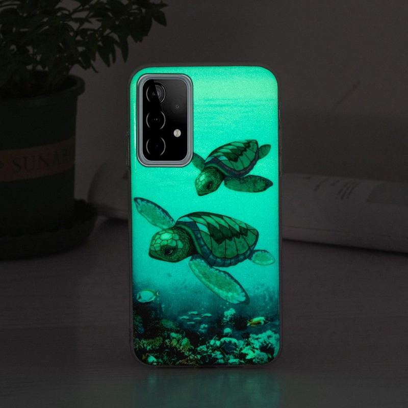 Mobilskal För Samsung Galaxy A52 5G / A52 4G / A52s 5G Fluorescerande Sköldpaddor