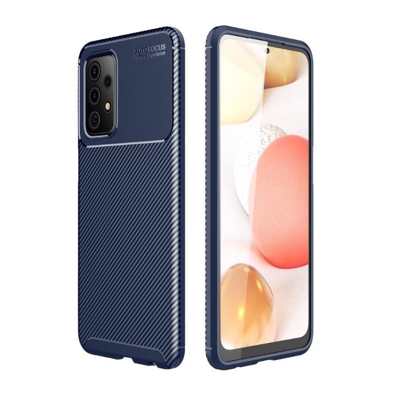 Skal För Samsung Galaxy A52 5G / A52 4G / A52s 5G Bedrijf Karbon Classy Silikon