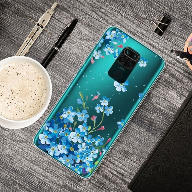 Skal För Xiaomi Redmi Note 9 Blå Blommor