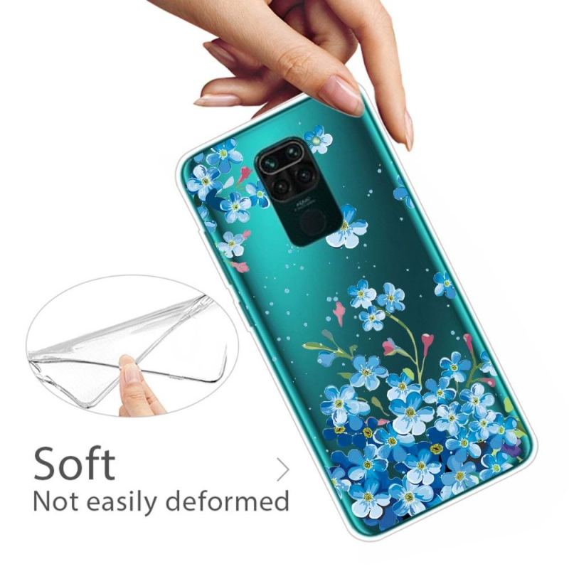 Skal För Xiaomi Redmi Note 9 Blå Blommor