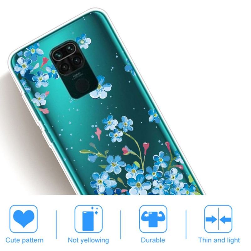 Skal För Xiaomi Redmi Note 9 Blå Blommor