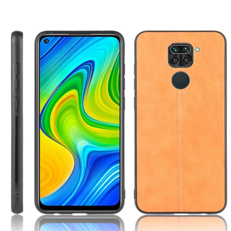 Skal För Xiaomi Redmi Note 9 Hemming Lädereffekt