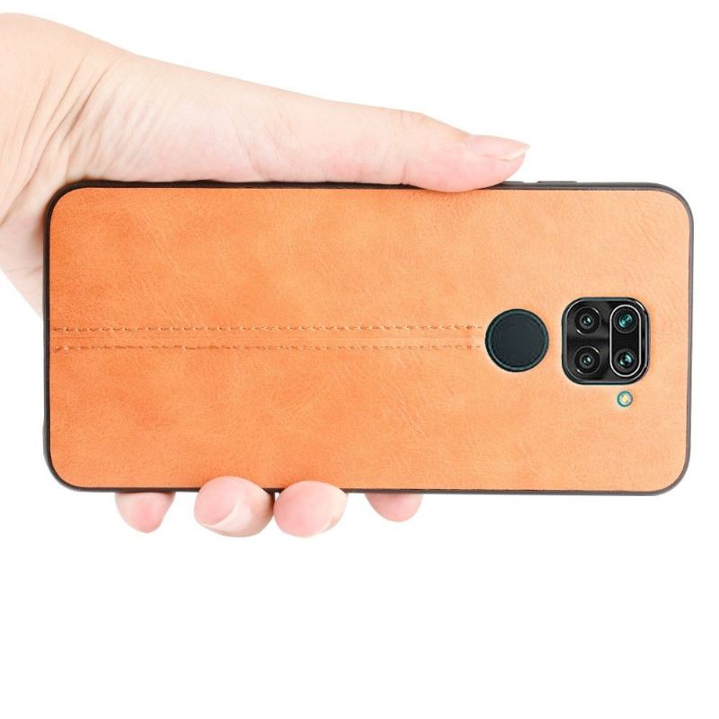 Skal För Xiaomi Redmi Note 9 Hemming Lädereffekt