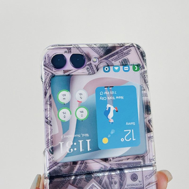 Skal Samsung Galaxy Z Flip 5 Telefonfodral Transparenta Pengar Pengar