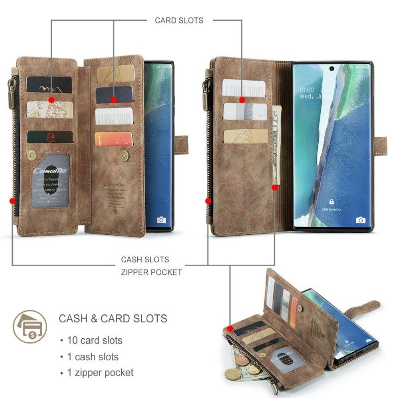 Folio-fodral För Samsung Galaxy Note 20 Ultra C30-serien Korthållare