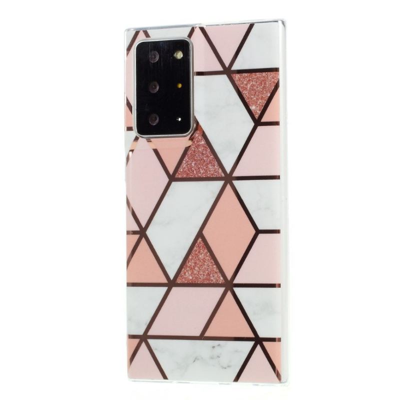 Skal För Samsung Galaxy Note 20 Ultra Hemming Geometrisk - Rosa