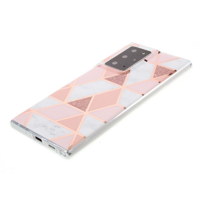 Skal För Samsung Galaxy Note 20 Ultra Hemming Geometrisk - Rosa