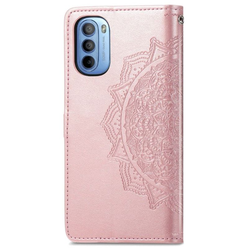 Fodral För Motorola Moto G31 / Moto G41 Mandala Relief I Konstläder