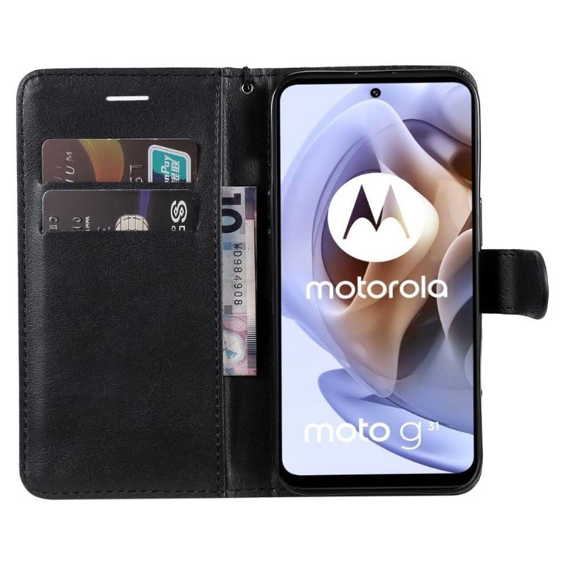 Läderfodral För Motorola Moto G31 / Moto G41 Med Kedjar Sylvette