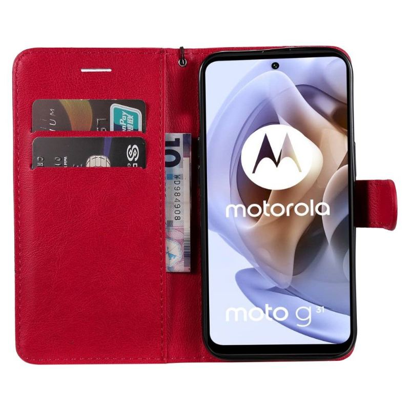 Läderfodral För Motorola Moto G31 / Moto G41 Med Kedjar Sylvette