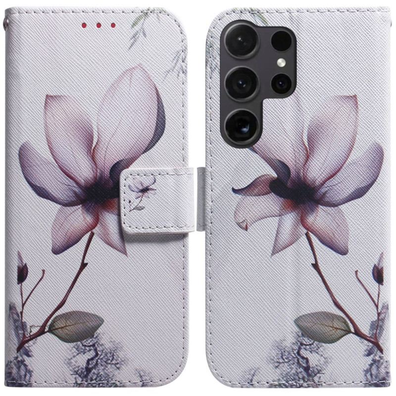 Fodral För Samsung Galaxy S24 Ultra 5g Rosa Blomma