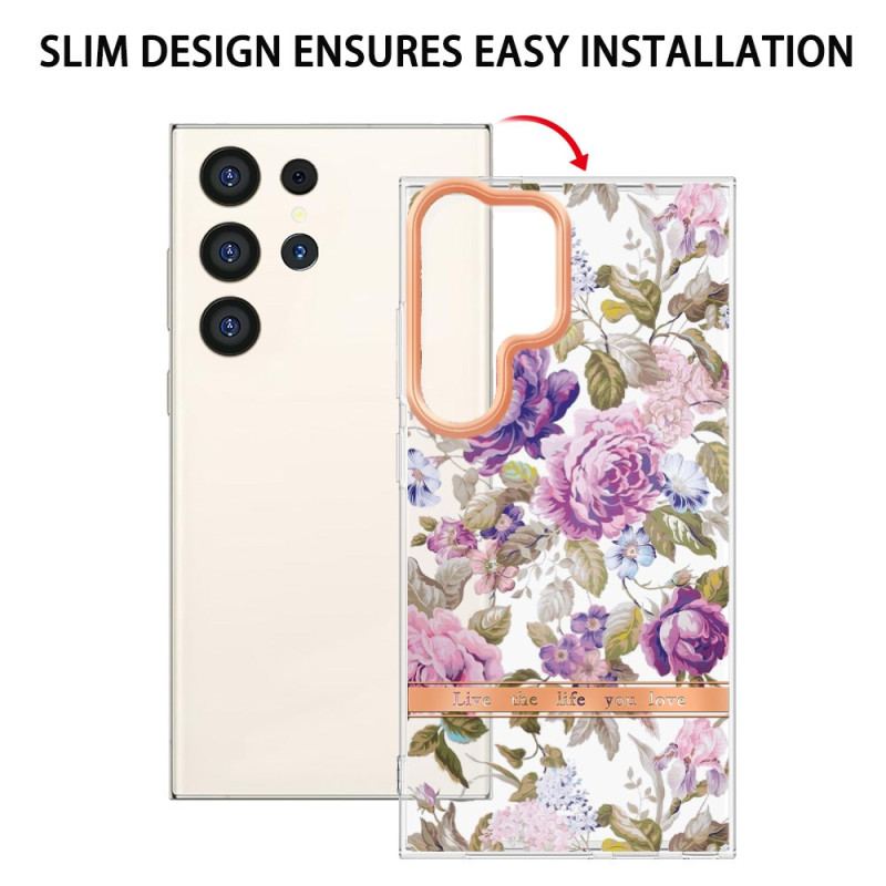 Skal För Samsung Galaxy S24 Ultra 5g Med Blommönster