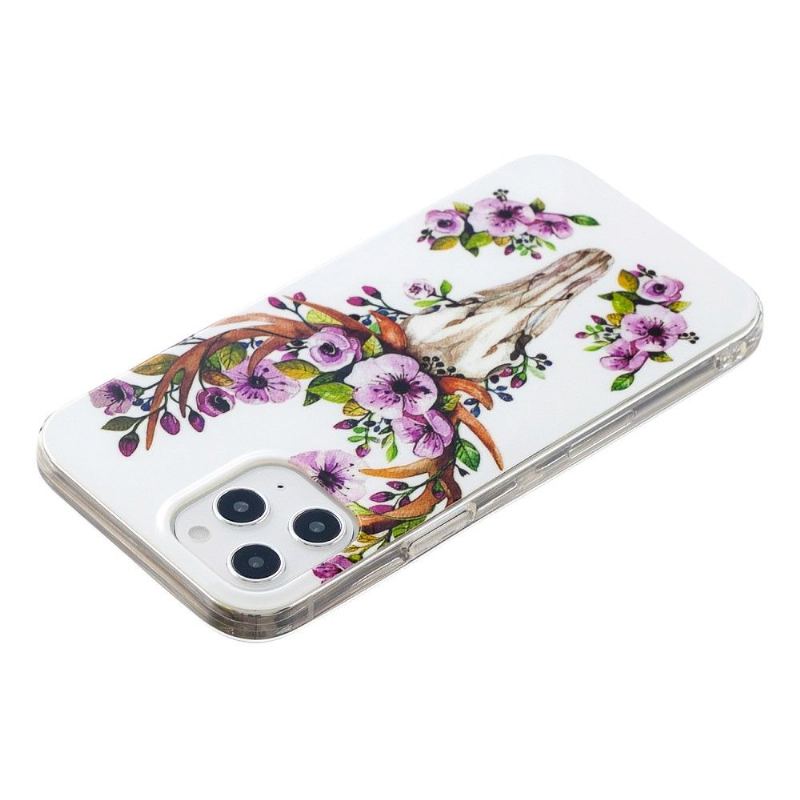 Skal För iPhone 12 Pro Max Lysande Rådjur Och Blommor