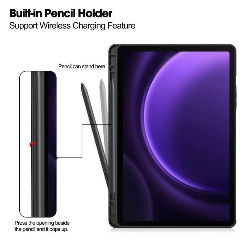 Fodral Samsung Galaxy Tab S9 Fe Slät Konstläder