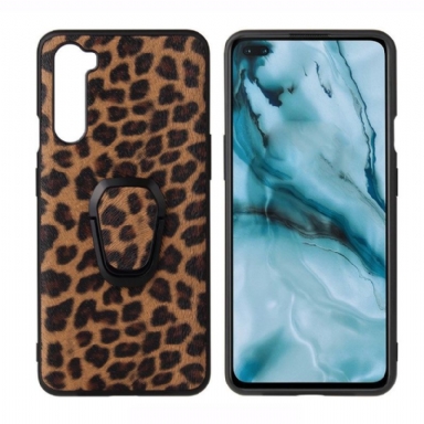 Skal För OnePlus Nord Bedrijf Leopardmönster Med Magnethållare