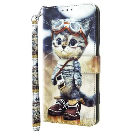 Fodral För Samsung Galaxy S24 Plus 5g Aviator Cat Med Rem