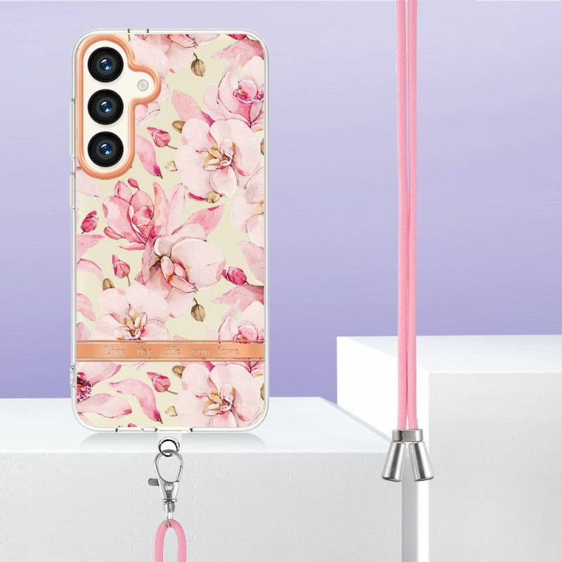 Skal Samsung Galaxy S24 Plus 5g Telefonfodral Blommönstersnöre