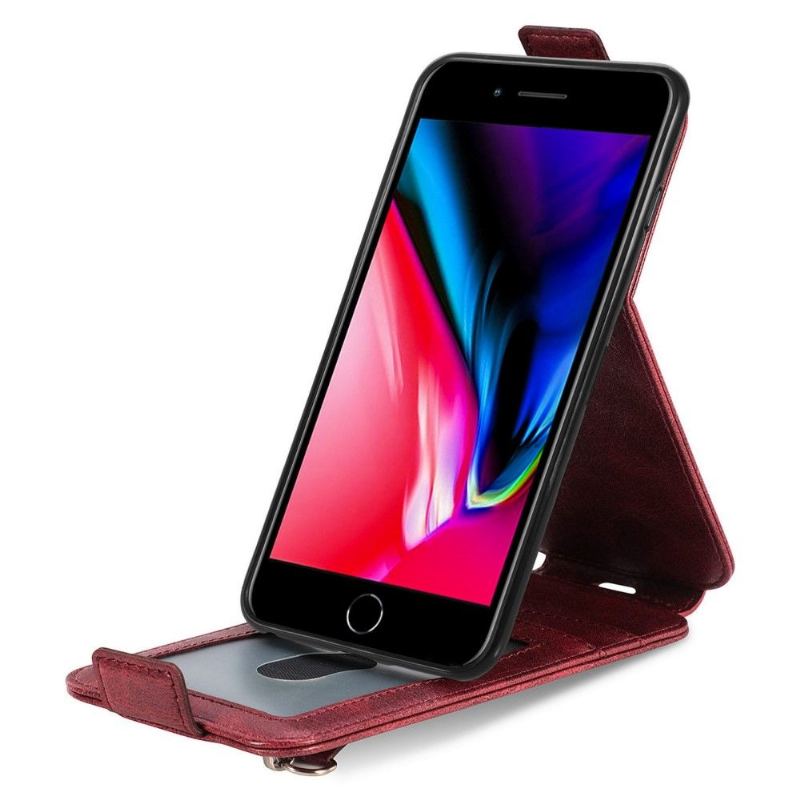 Fodral För iPhone 8 Plus / 7 Plus Folio-fodral Vertikal Flikkorthållare