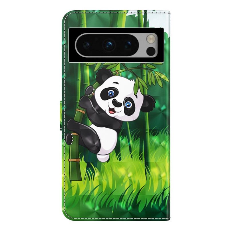 Fodral För Google Pixel 8 Bambu Panda Med Rem