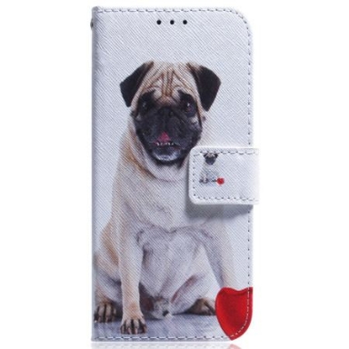 Läderfodral Xiaomi Redmi Note 13 Pro 4g Telefonfodral Mops Hund Med Rem