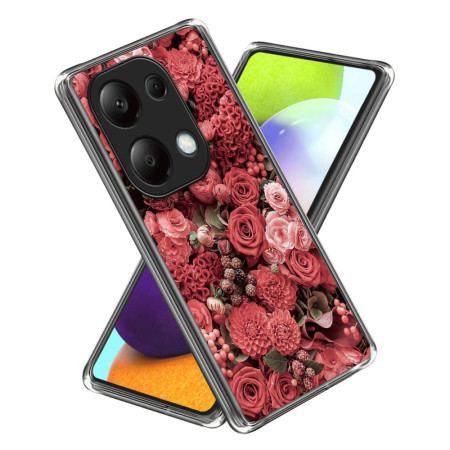 Skal Xiaomi Redmi Note 13 Pro 4g Röda Och Rosa Blommor