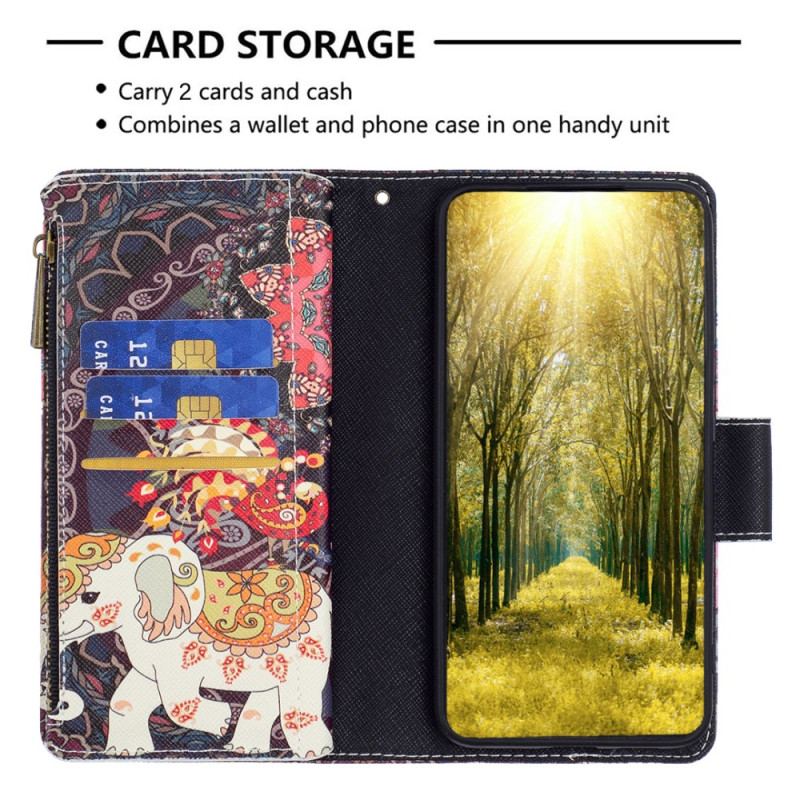 Skyddsfodral Xiaomi Redmi Note 13 Pro 4g Tribal Elephant Wallet Med Rem