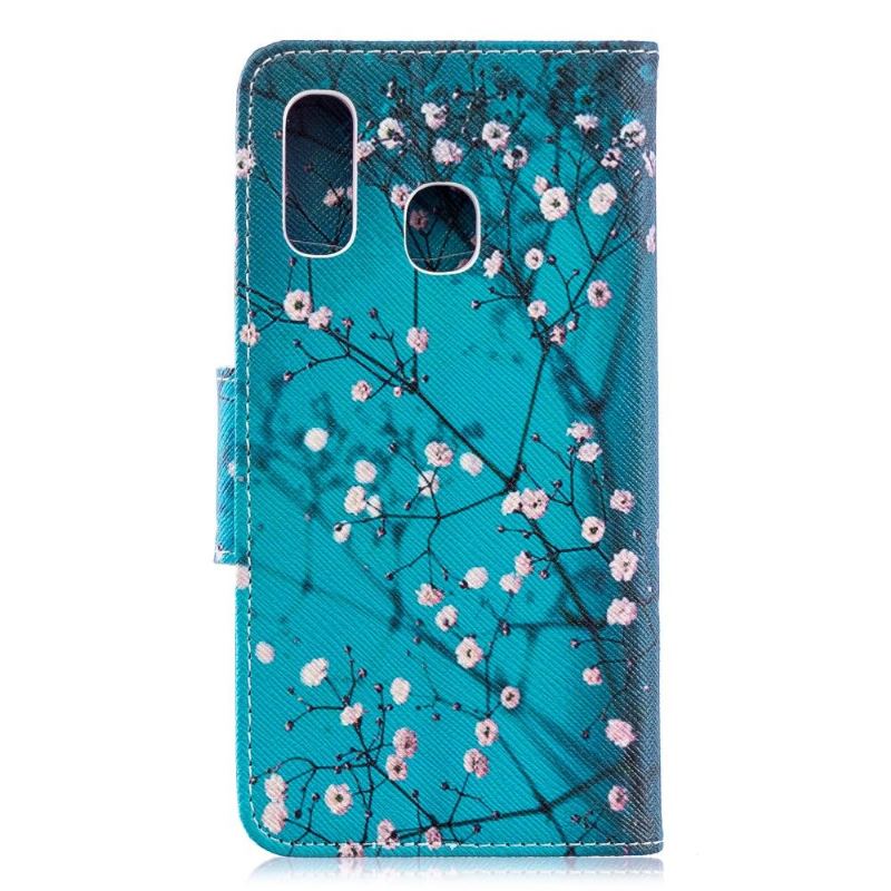 Fodral Case För Samsung Galaxy A40 Folio-fodral Blommande Grenar