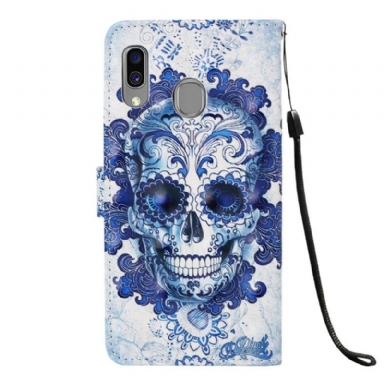 Fodral För Samsung Galaxy A40 Bedrijf Calavera Mönster