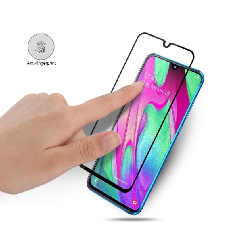 Samsung Galaxy A40 - Skärmskydd I Härdat Glas I Full Storlek - Svart