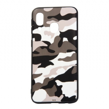 Skal För Samsung Galaxy A40 Bedrijf Militär Camo Gel