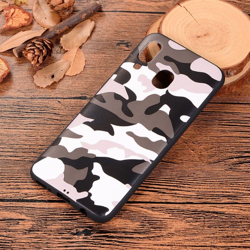 Skal För Samsung Galaxy A40 Bedrijf Militär Camo Gel