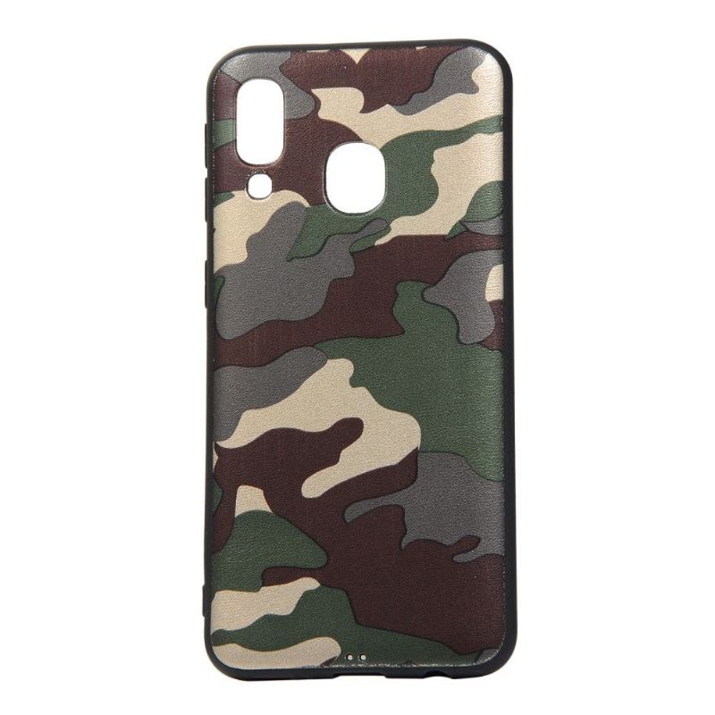 Skal För Samsung Galaxy A40 Bedrijf Militär Camo Gel