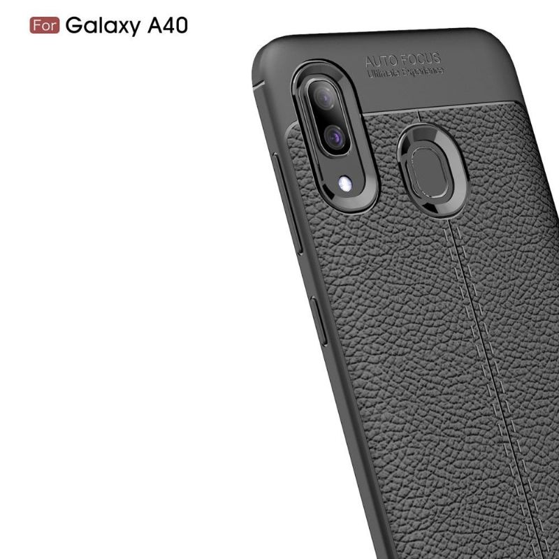 Skal För Samsung Galaxy A40 Finishing Gel I Konstläder