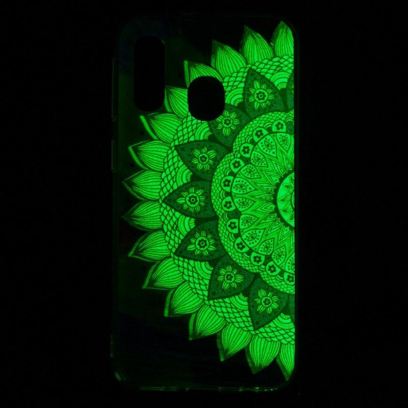 Skal För Samsung Galaxy A40 Luminous Flower Mandala