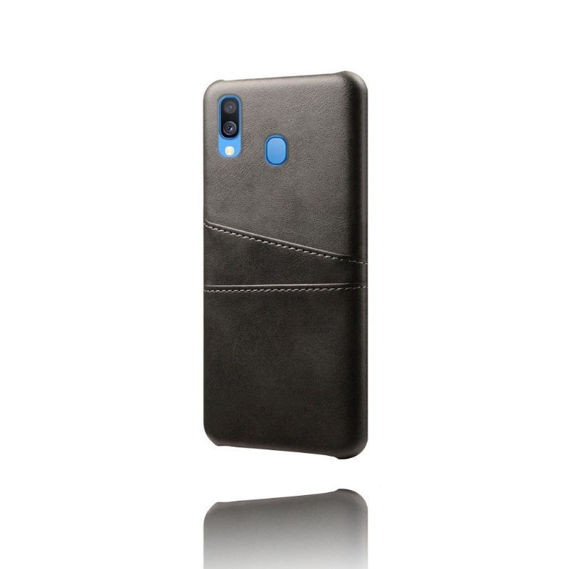 Skal För Samsung Galaxy A40 Melody Leather Effekt Korthållare