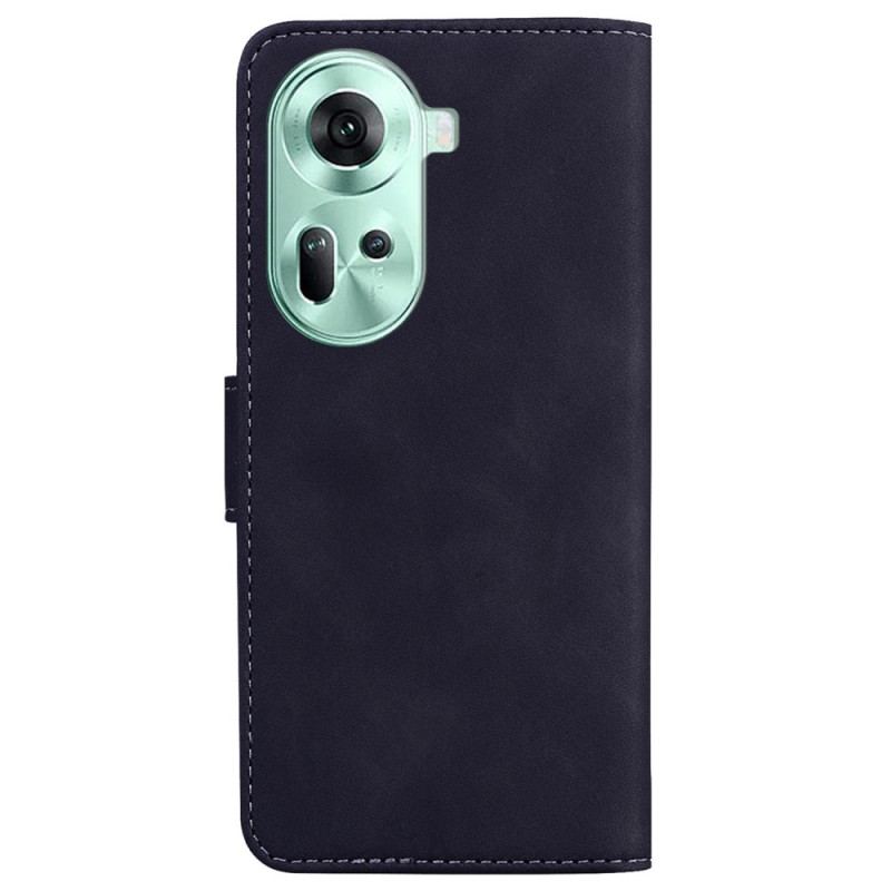 Läderskal Fodral Oppo Reno 11 5g Fjäril