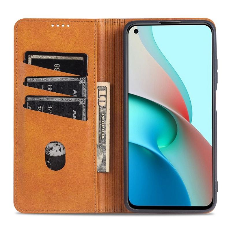 Fodral För Xiaomi Redmi Note 9T Hemming Folio-fodral Azns Konstläder