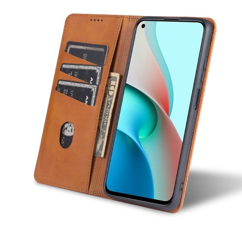 Fodral För Xiaomi Redmi Note 9T Hemming Folio-fodral Azns Konstläder